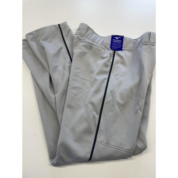 Mizuno baseball pants brand new with tags size XXL gray with black stripe - Picture 1 of 5